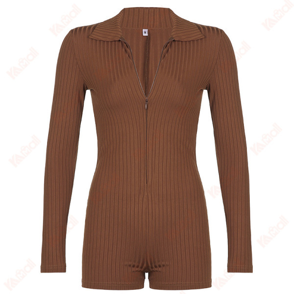 plain brown bodysuit long sleeve